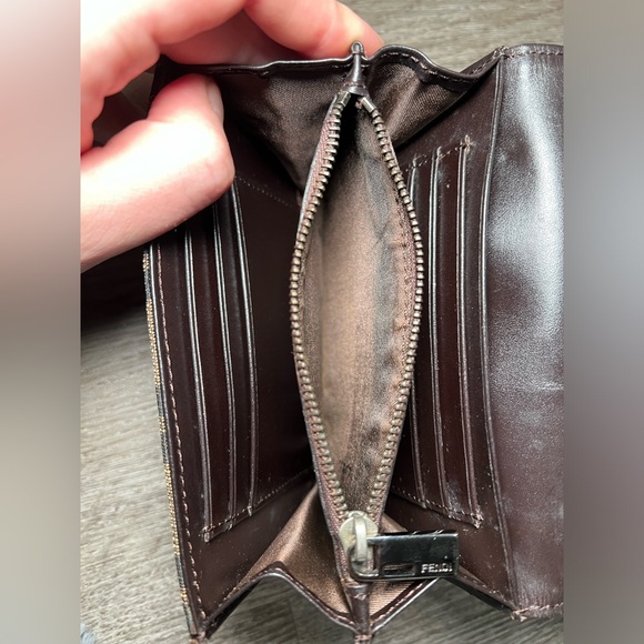 Fendi Zucca Canvas Baguette Compact Wallet - Picture 11 of 13